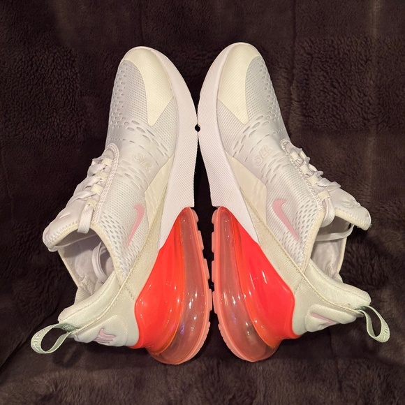 NIKE AIR MAX 270 (GS) WHITE / PINK FOAM 943345 113 YOUTH Size 7y - Picture 2 of 8